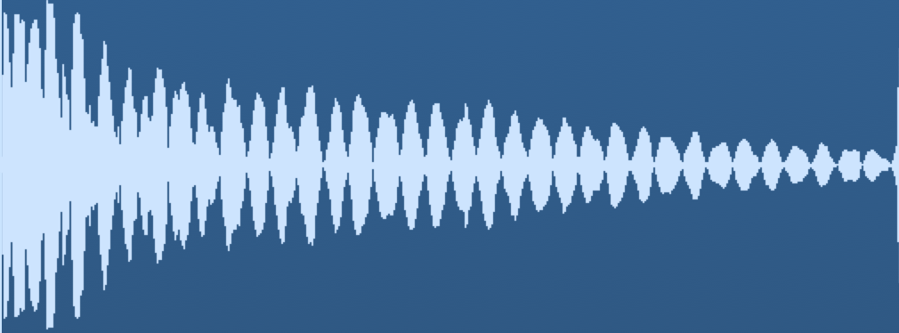 Waveform of a kick drum
