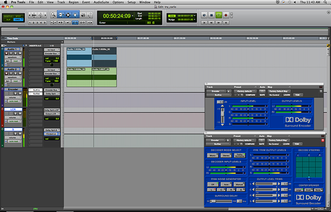 Premix session with ProTools