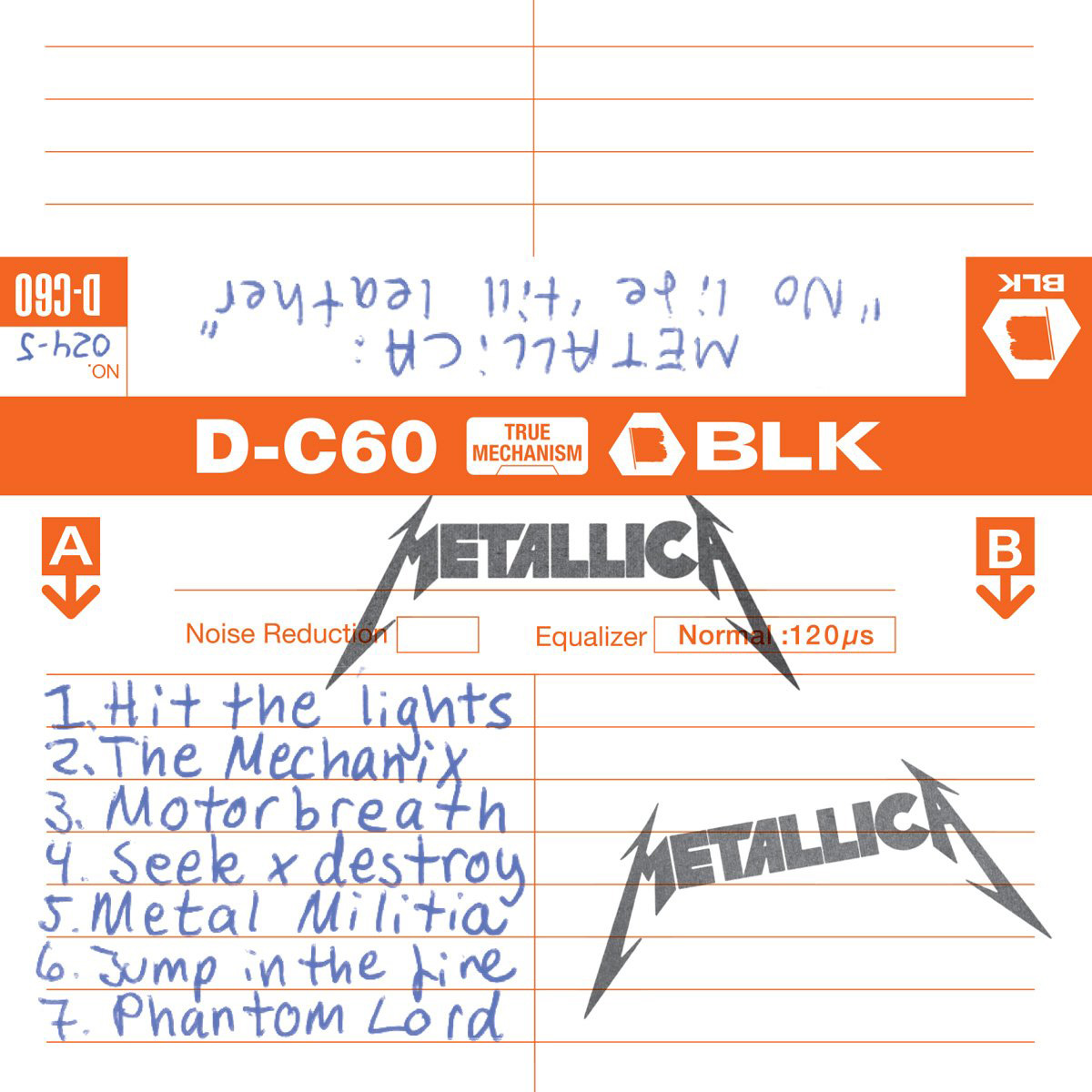 Metallica No Life â€˜til Leather audiocasette cover