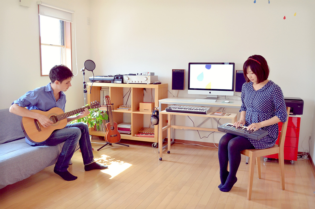 Shawn & Yoshimi in studio